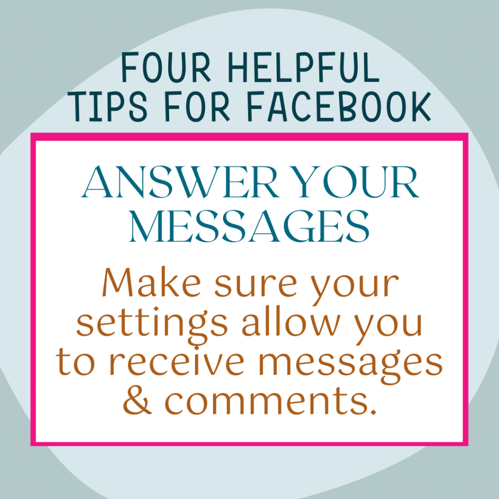 Four Helpful Tips For Facebook – Tina B's World