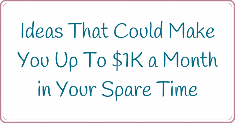 make up to a thousand dollars a month in spare time